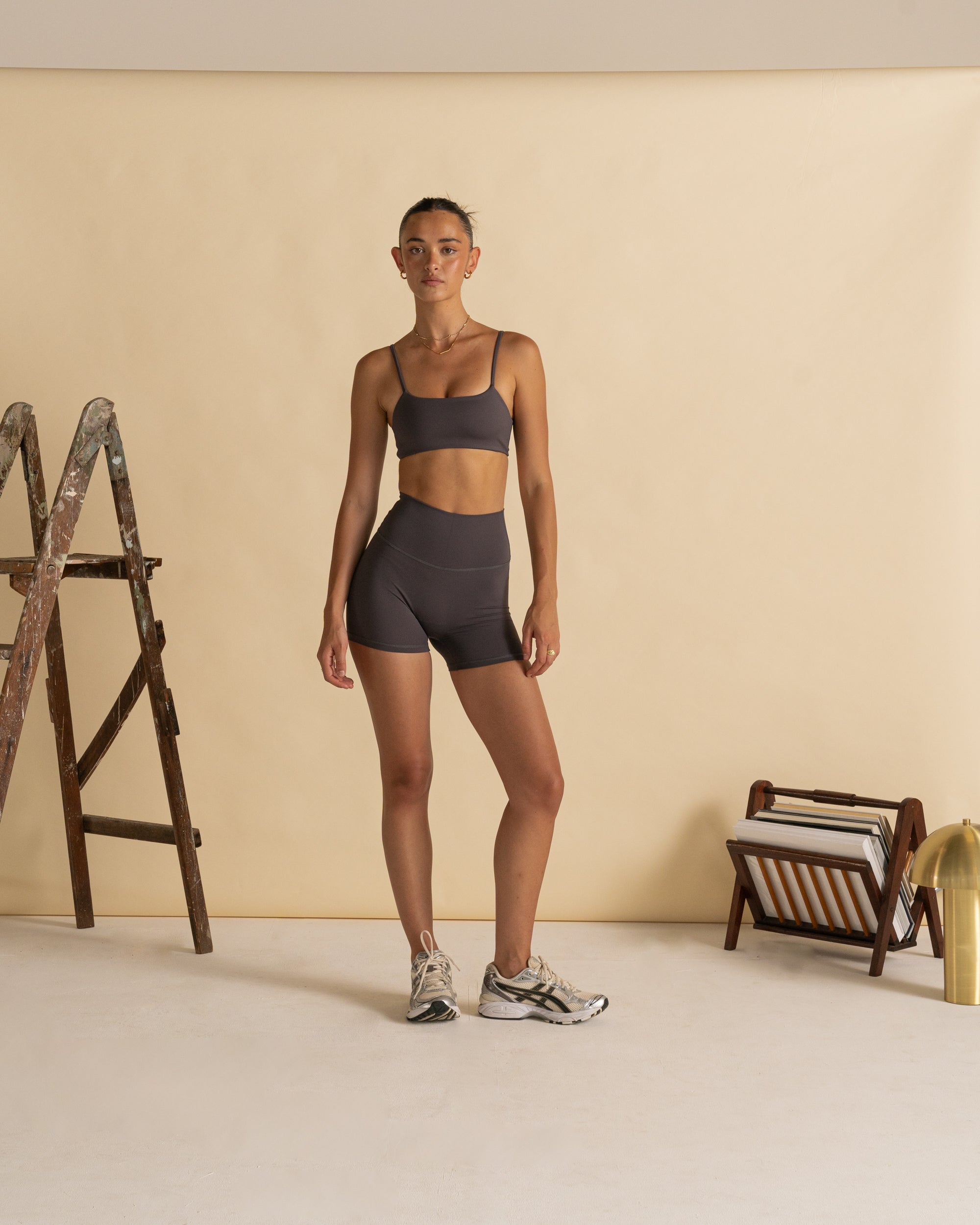 Charcoal Twist Crop - Front View