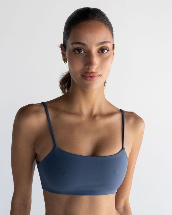 Ocean Blue Twist Crop - Front View