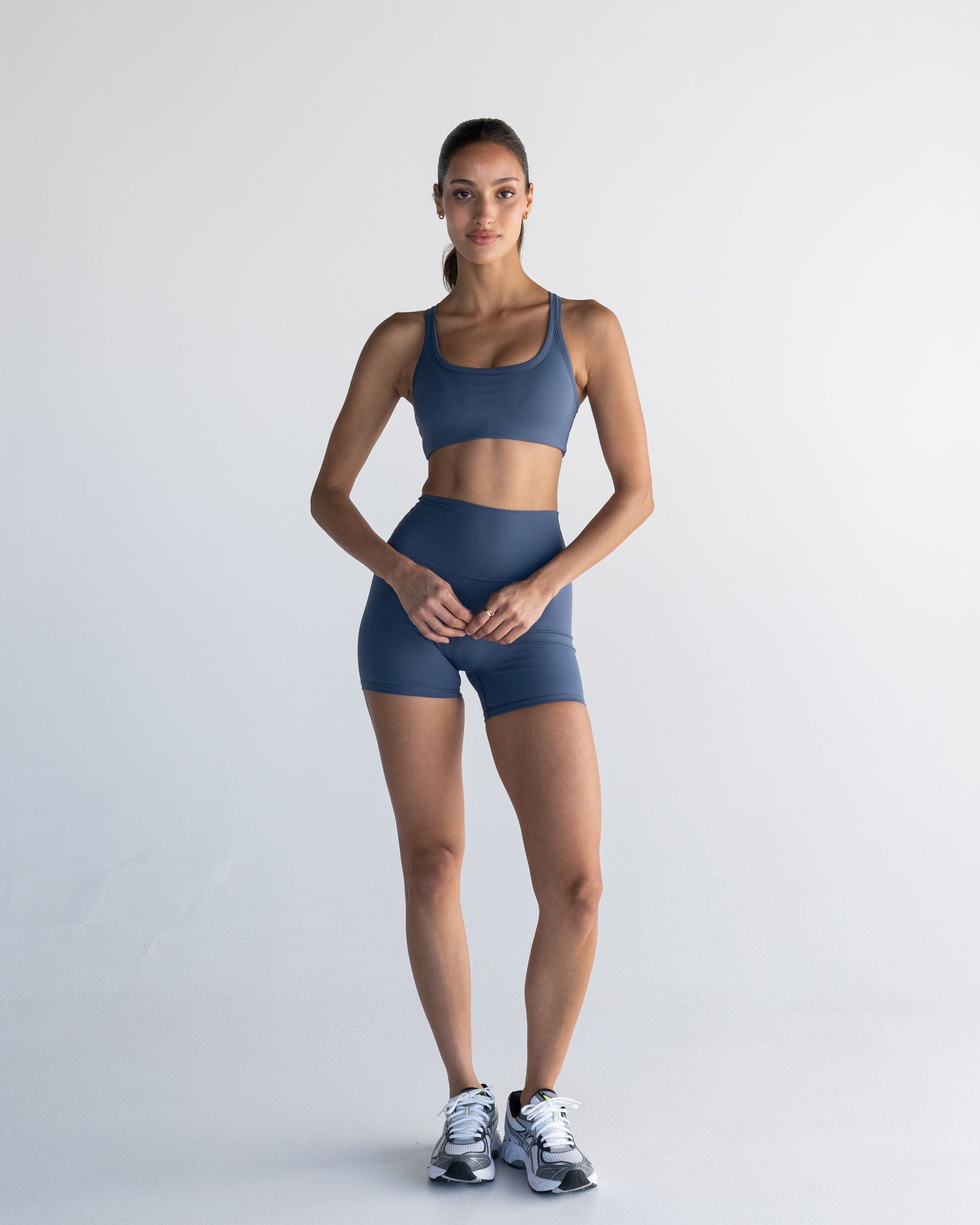 Ocean Blue Racer Crop - Front View