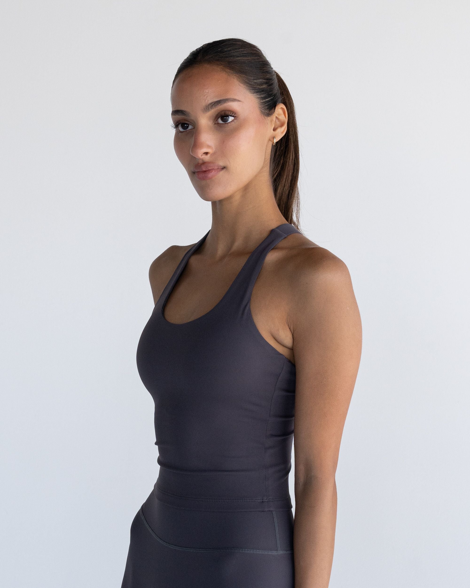 Charcoal V-Tank - Side View
