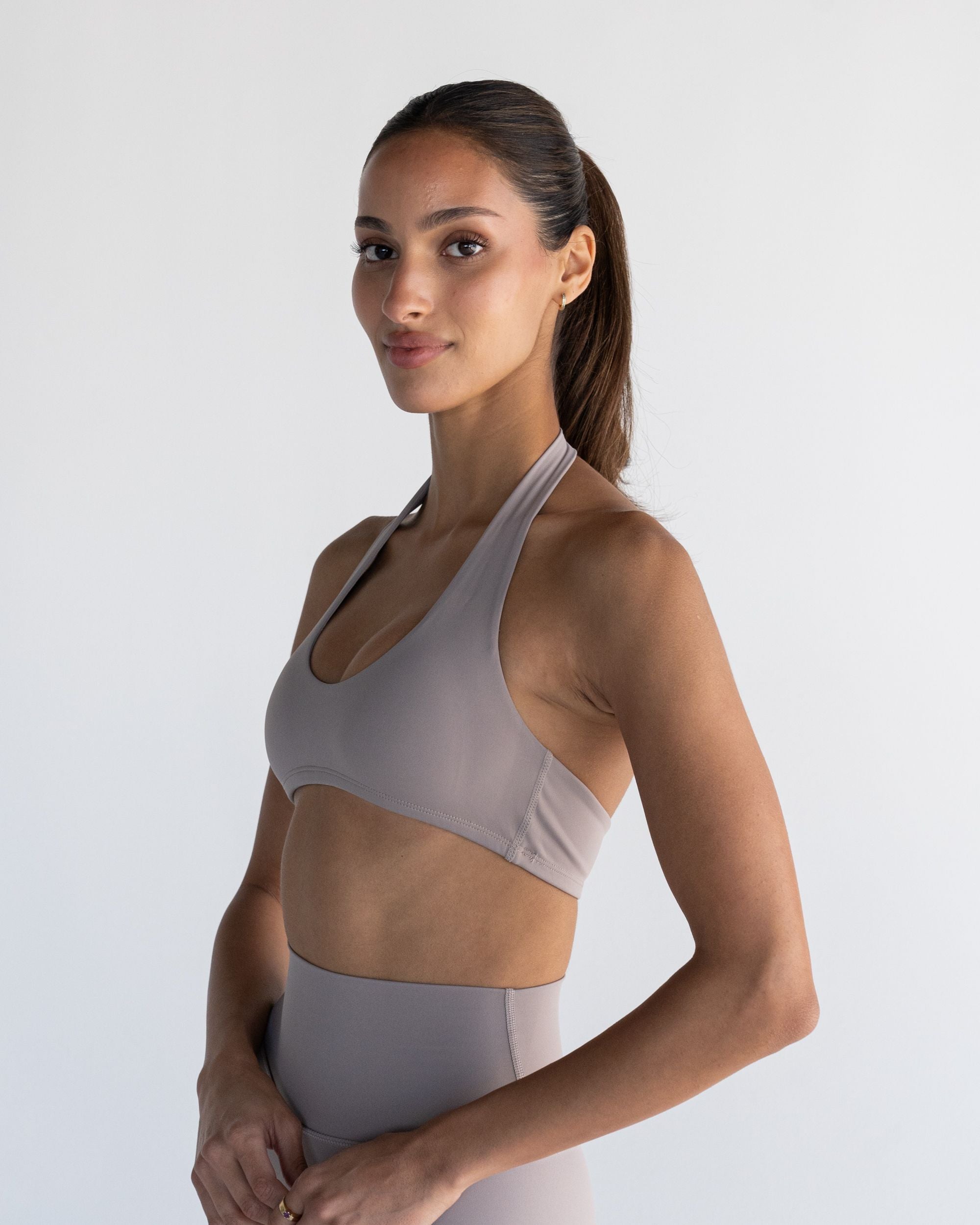 Stone Halter Crop - Side View
