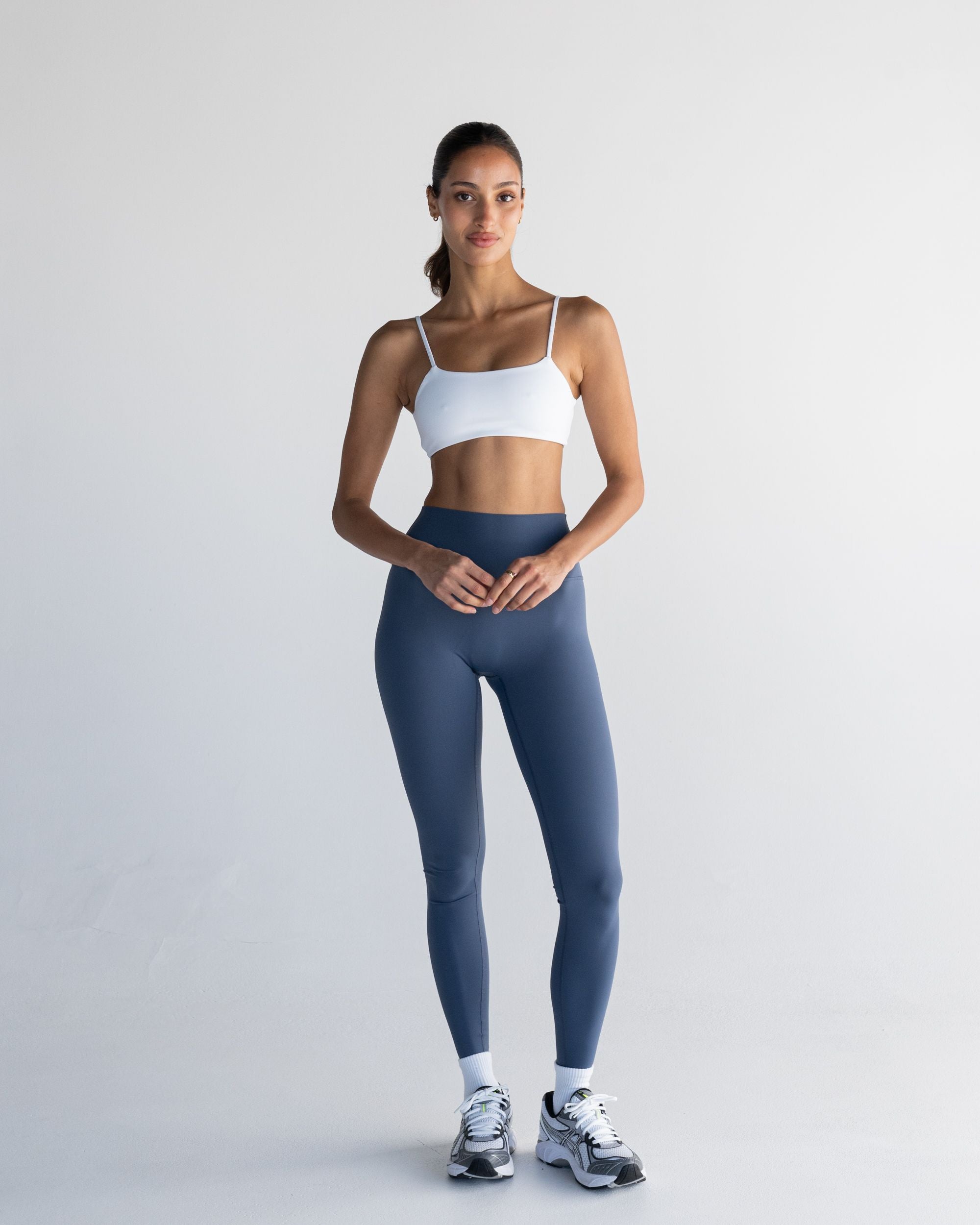 White Twist Crop - Front View