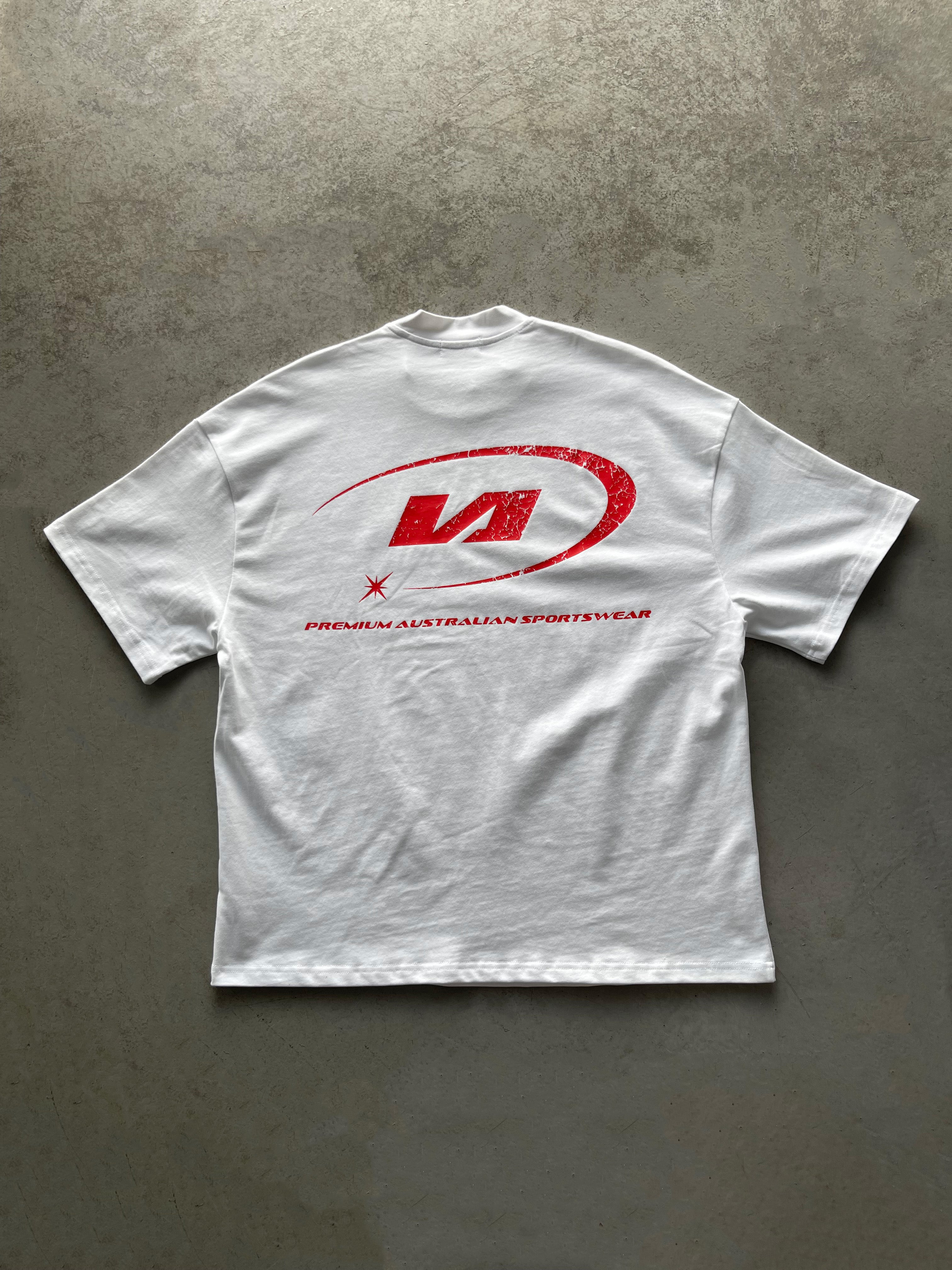 White Heavyweight Star T-shirt - Back View