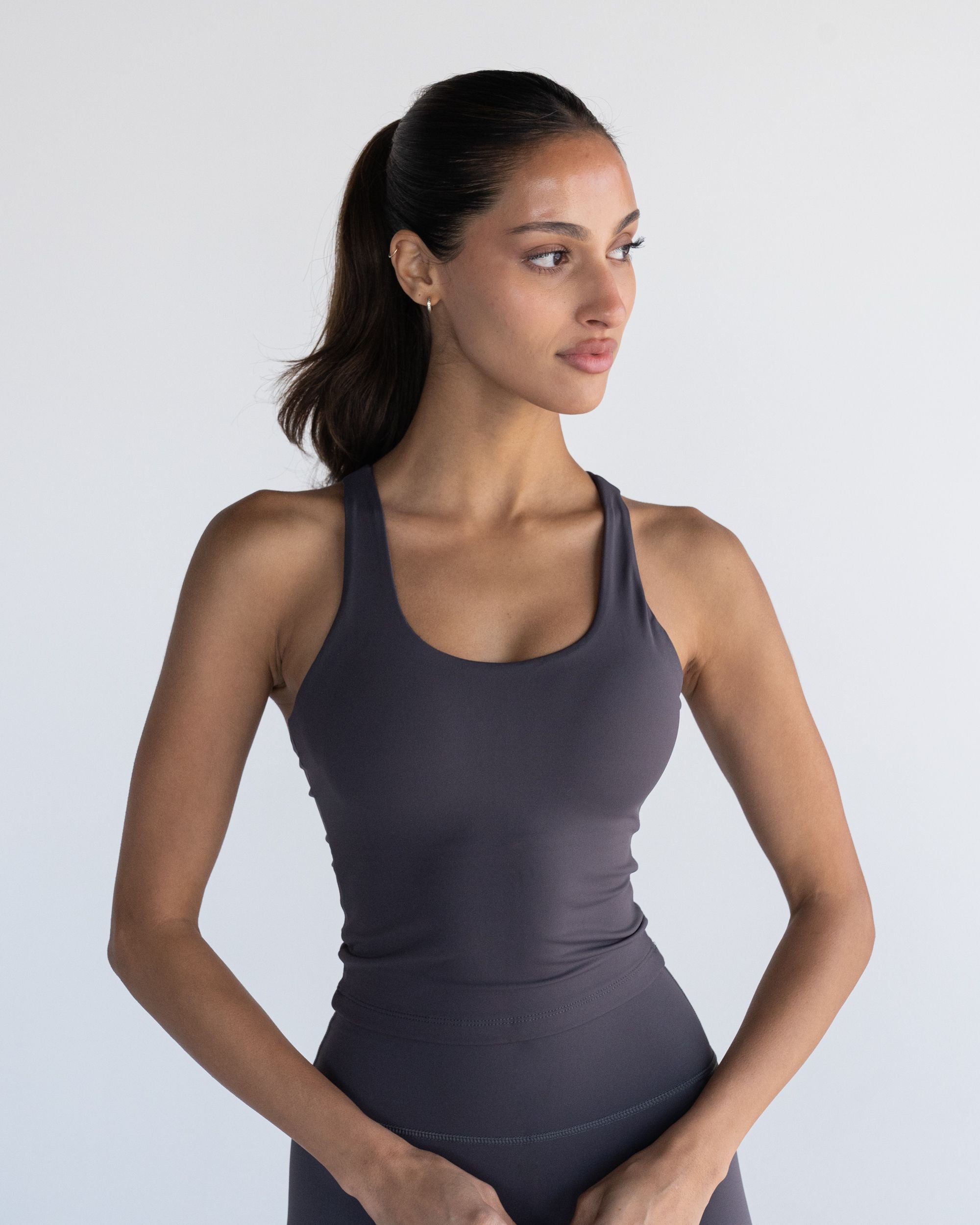 Charcoal V-Tank - Front View