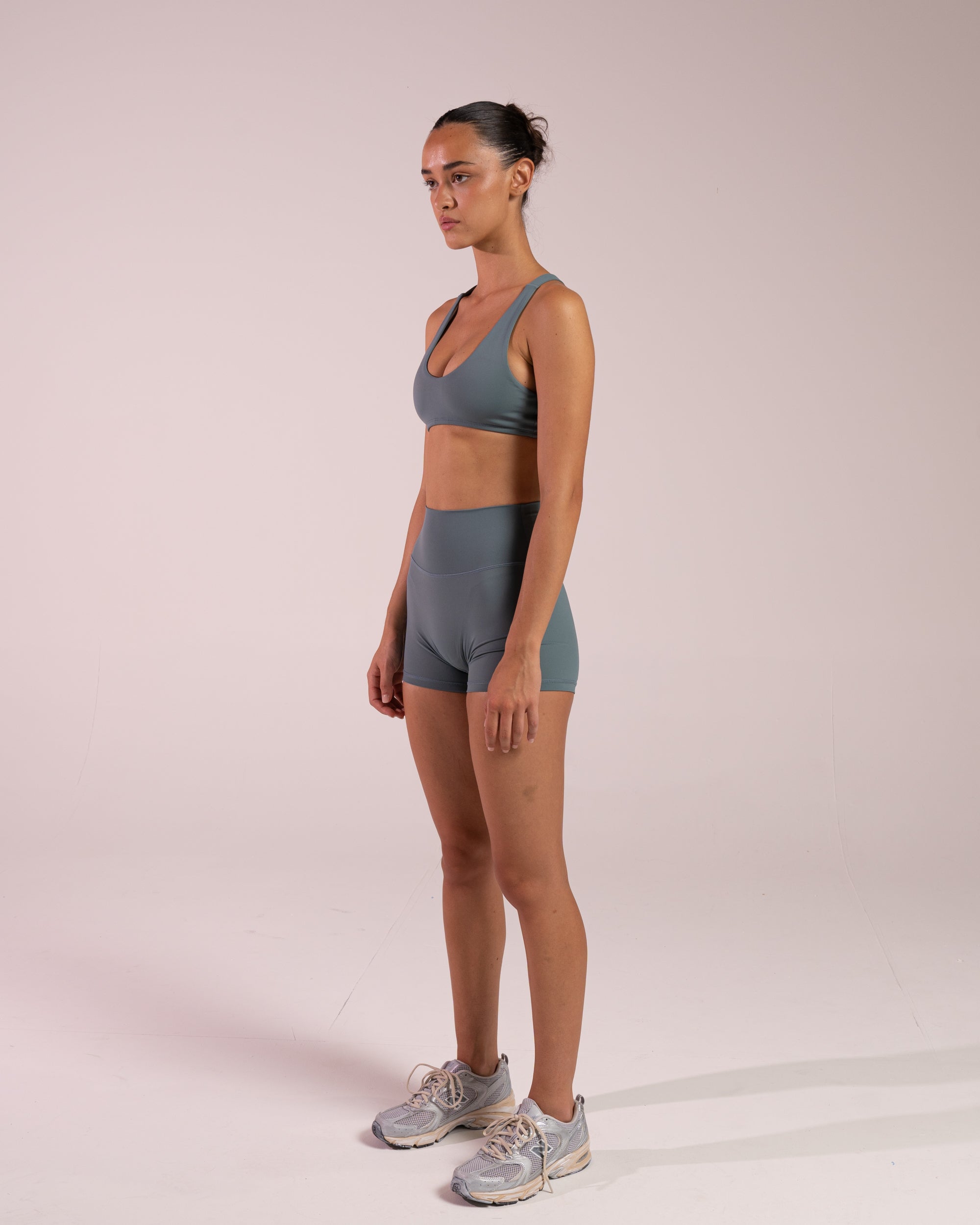 Moss Green 4" Shorts - Side View