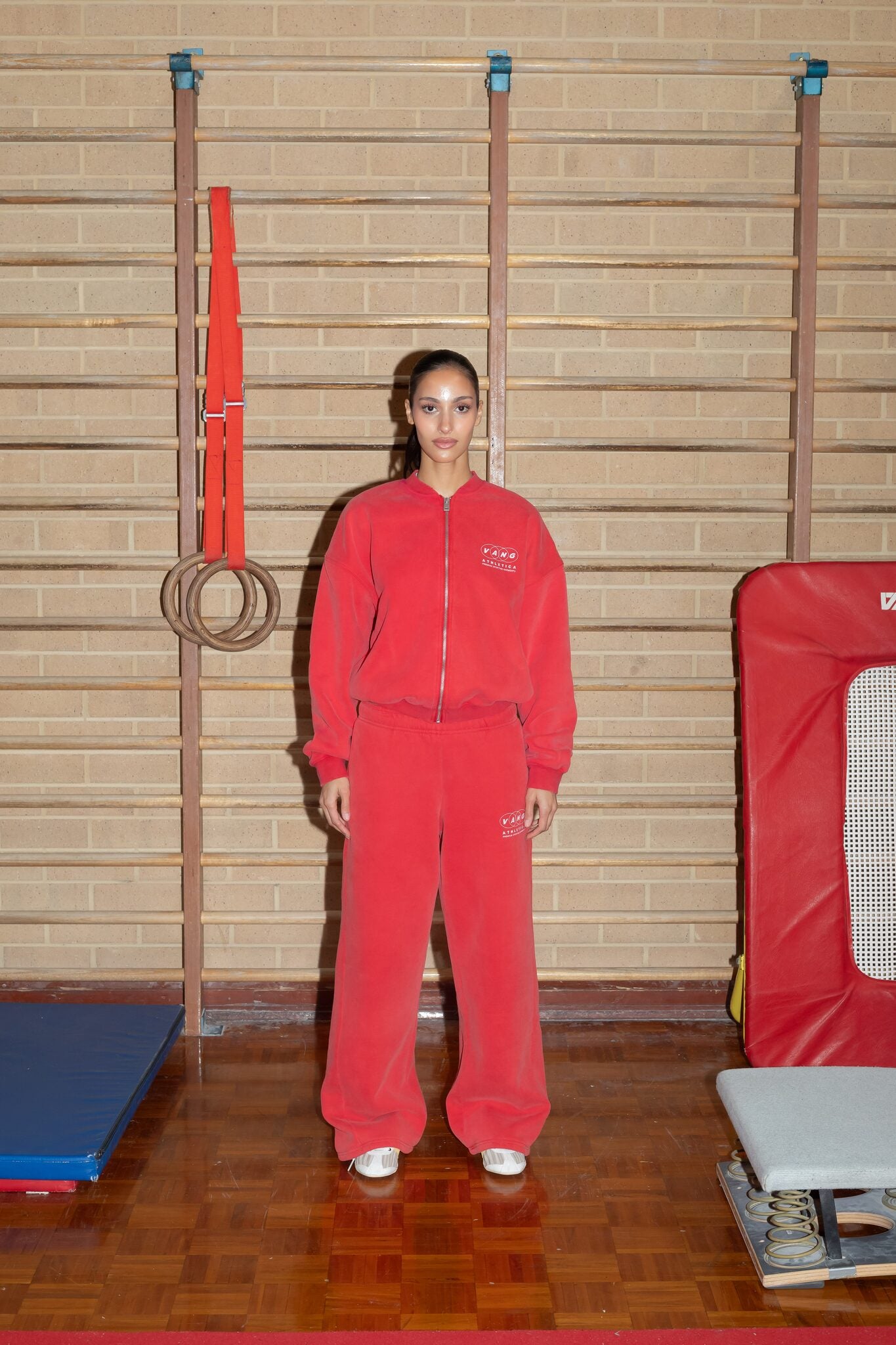 VA Rings Bomber Zip Up - Red