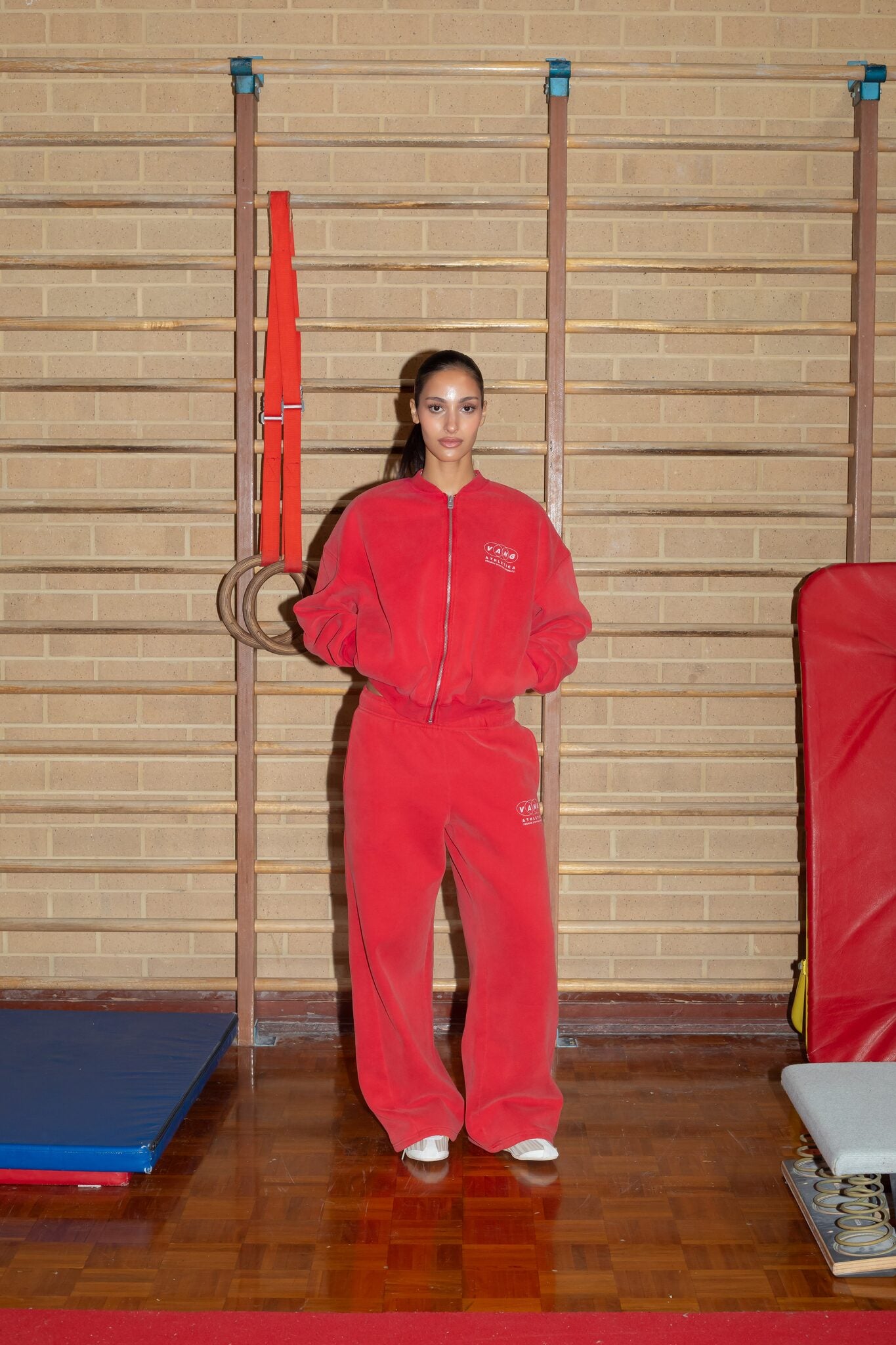VA Rings Bomber Zip Up - Red