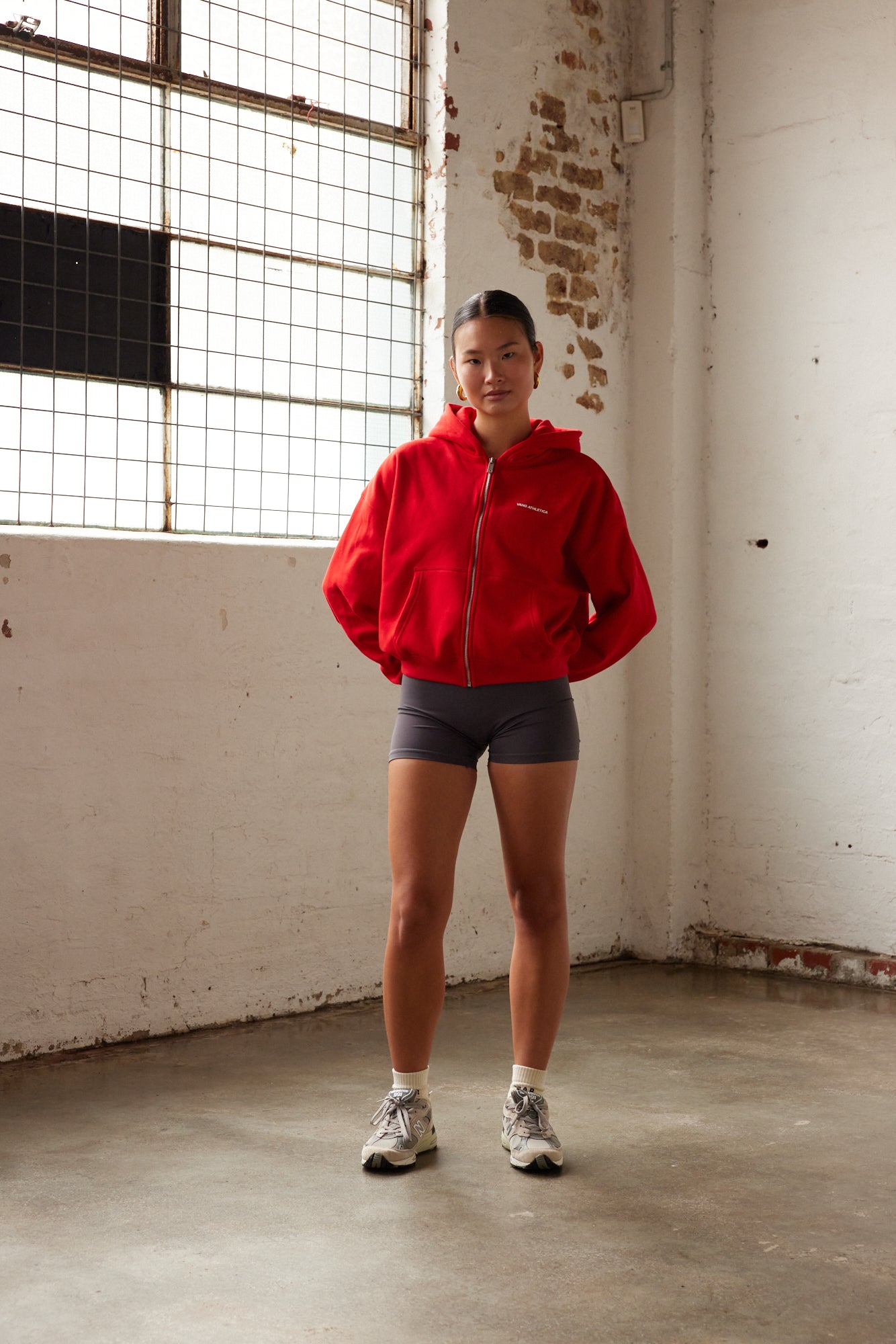 Star Training Zip-Up Hoodie - Red