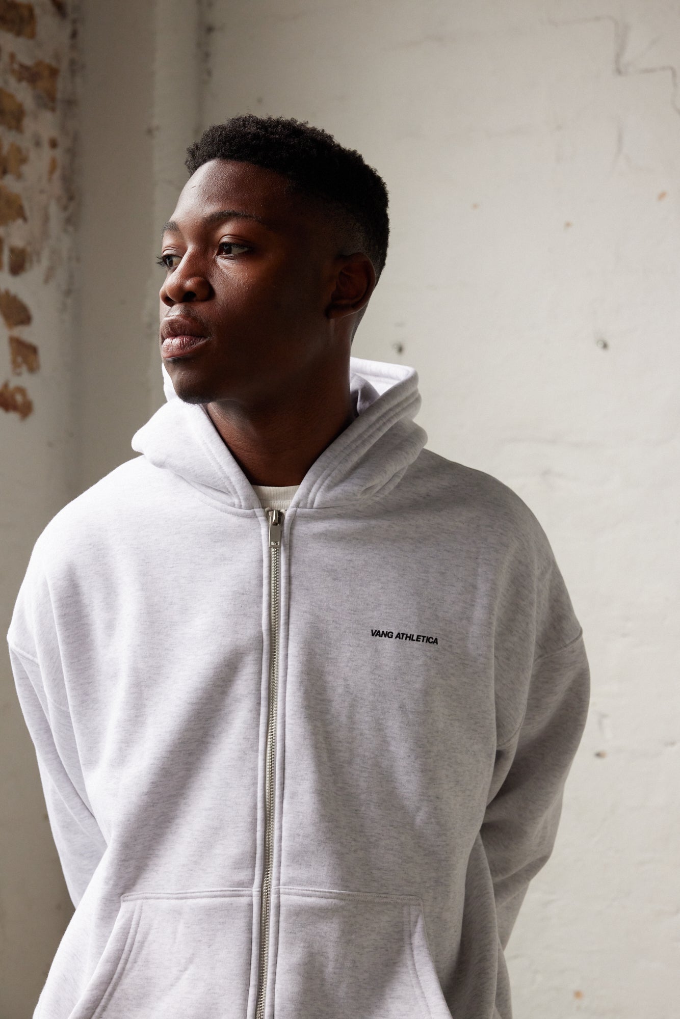 Star Training Zip-Up Hoodie - Marl Grey