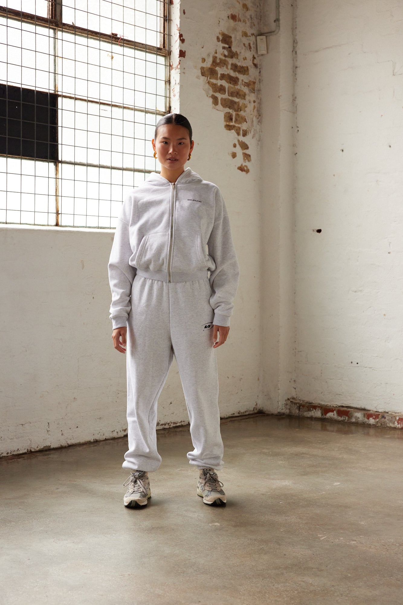 Star Training Zip-Up Hoodie - Marl Grey