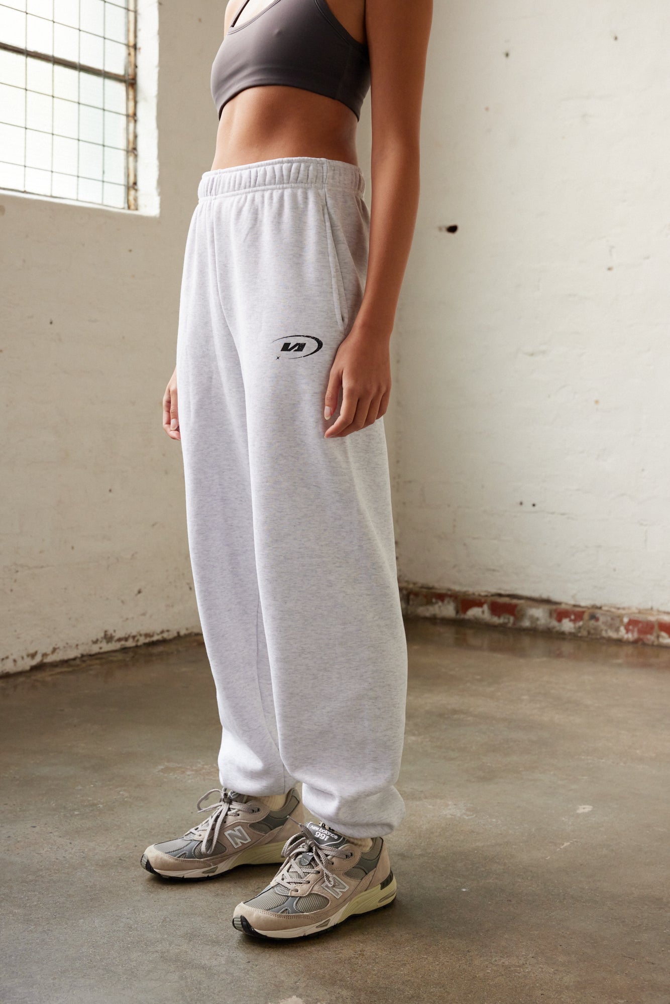 Star Training Cuffed Sweatpants - Marl Grey