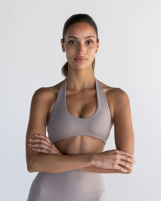 Halter Crop - Stone