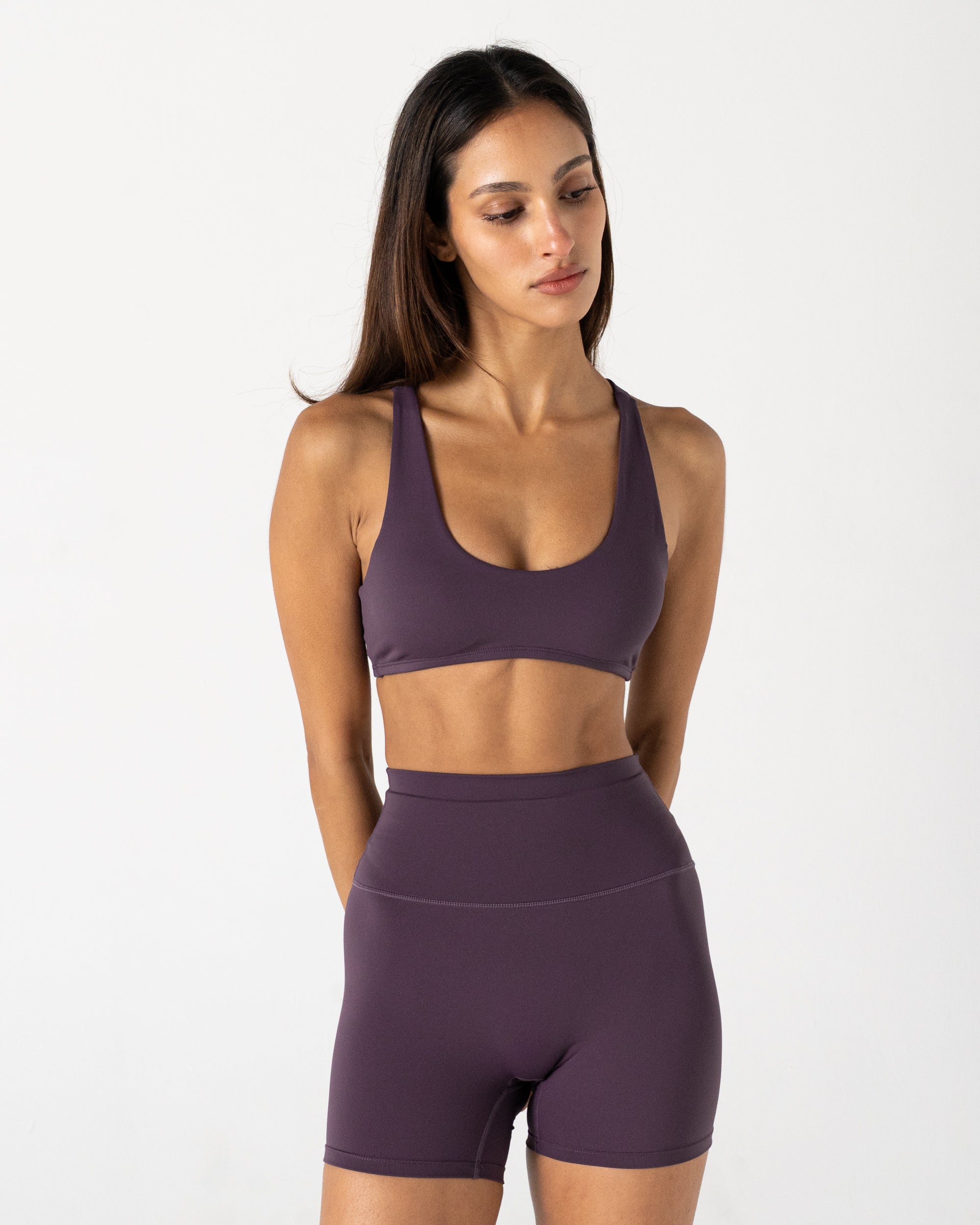 Plum V Crop - Front View