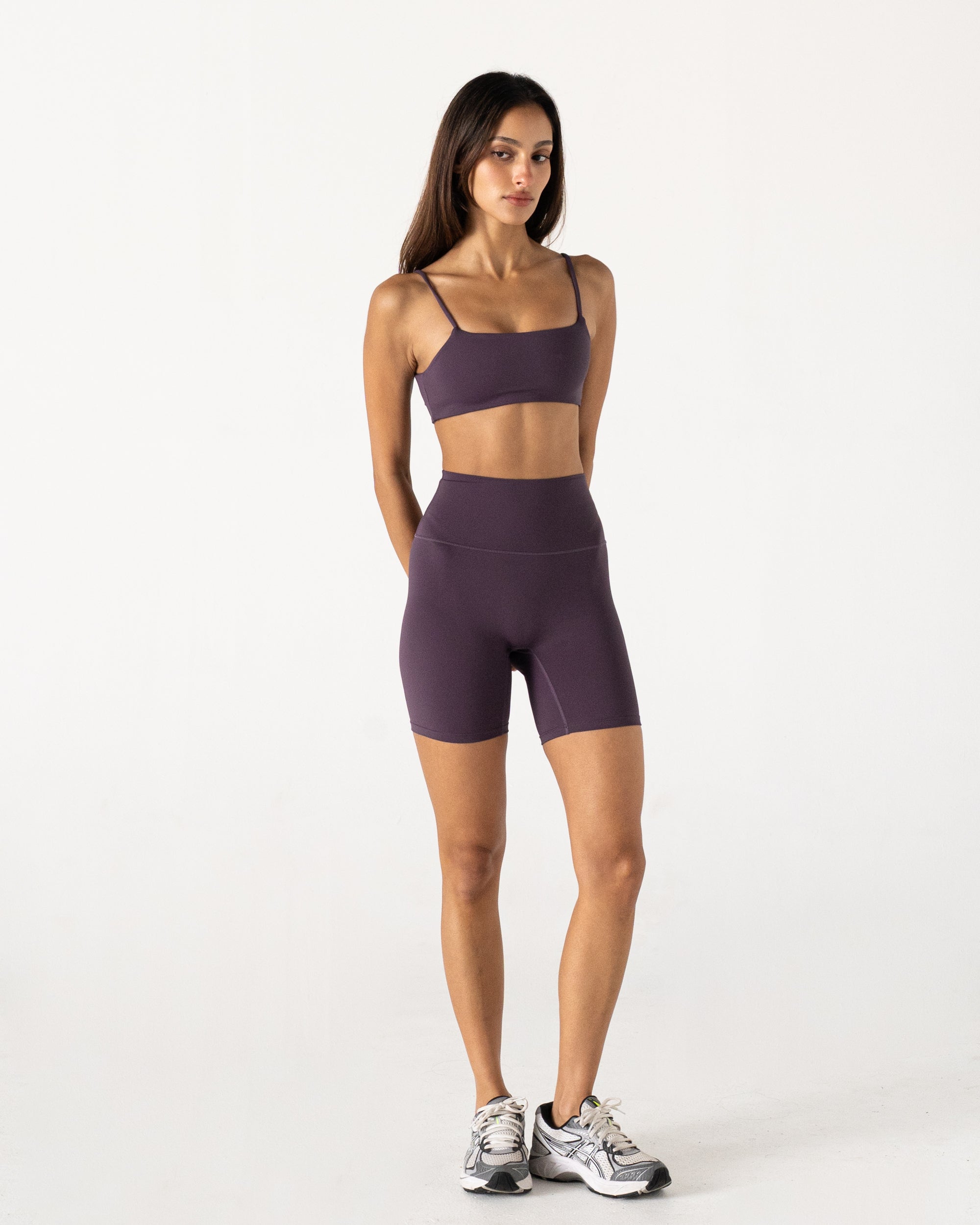 Plum 6" Shorts - Front View