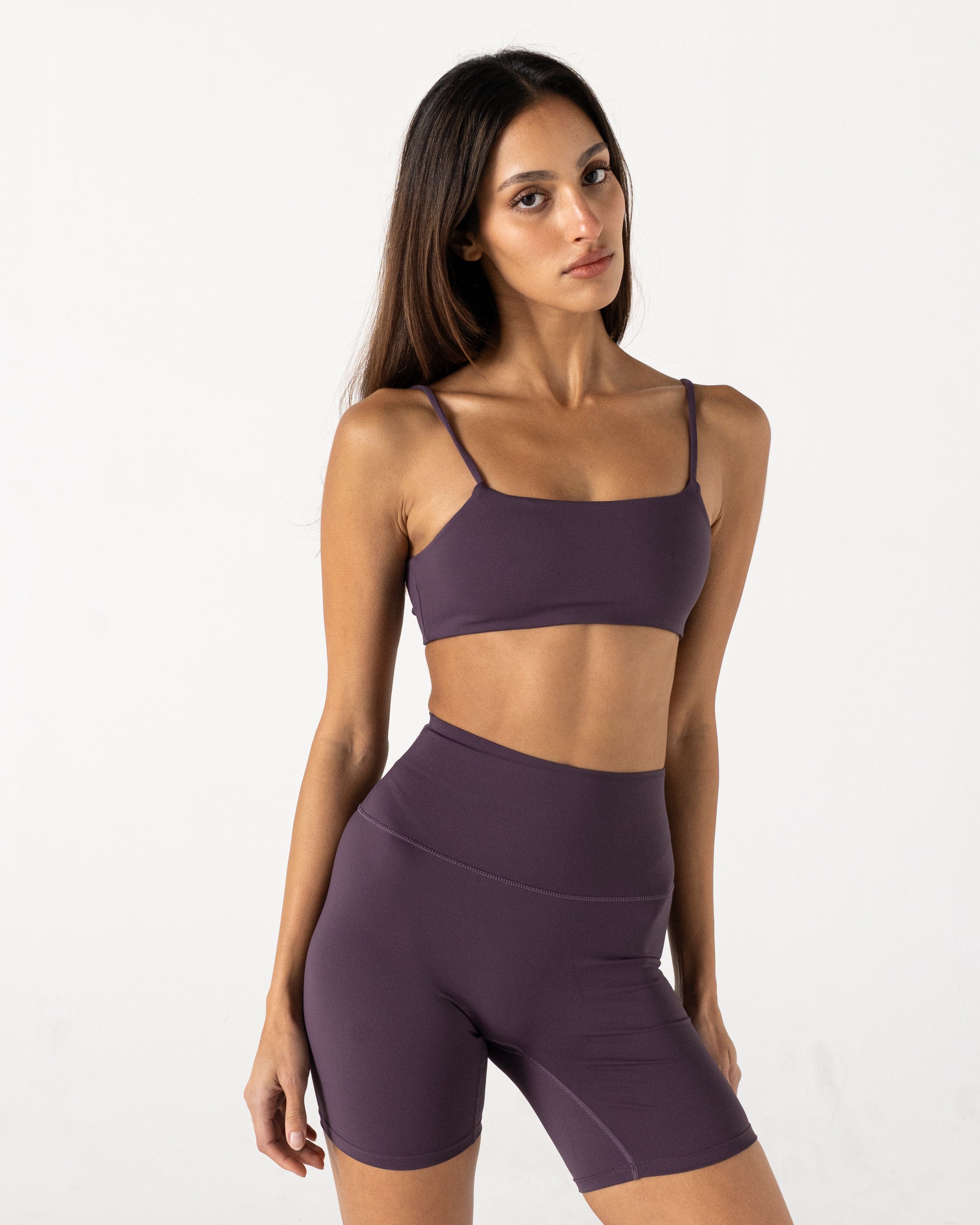 Plum Twist Crop - Front View