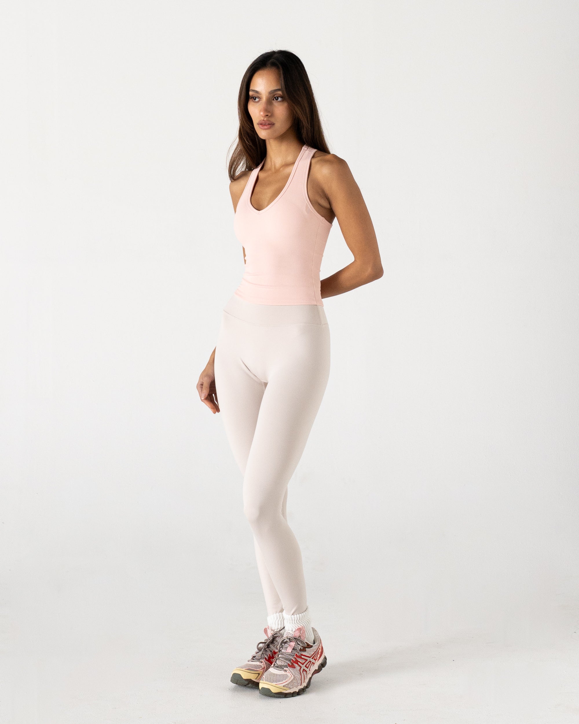 Pink Ribbed Racer - Side View