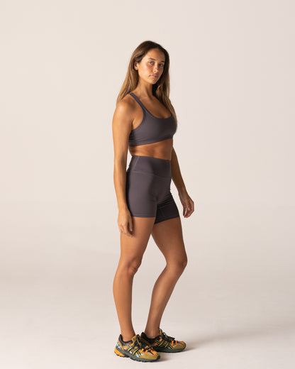 Racer Crop - Charcoal