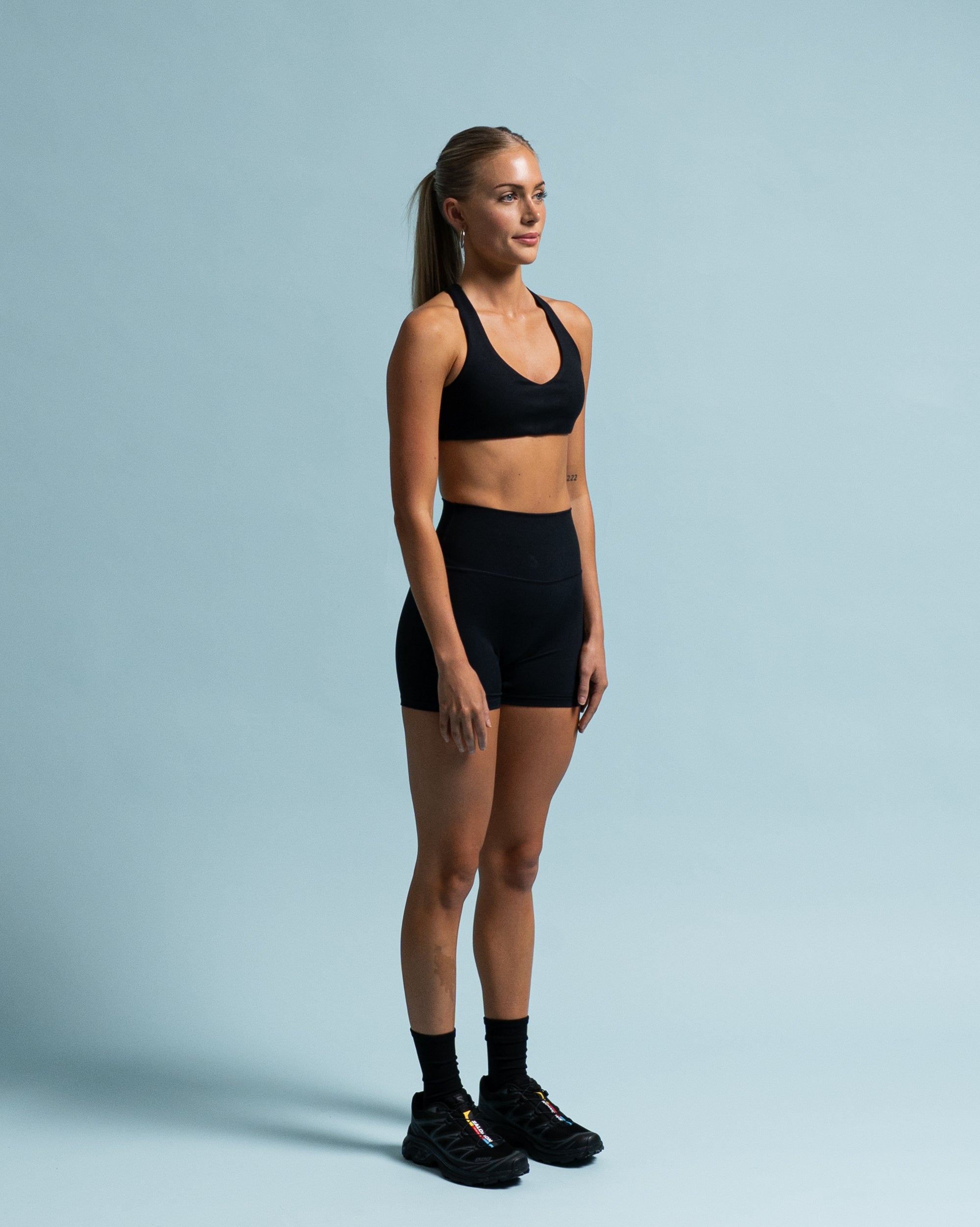 Black Gabi Crop - Side View