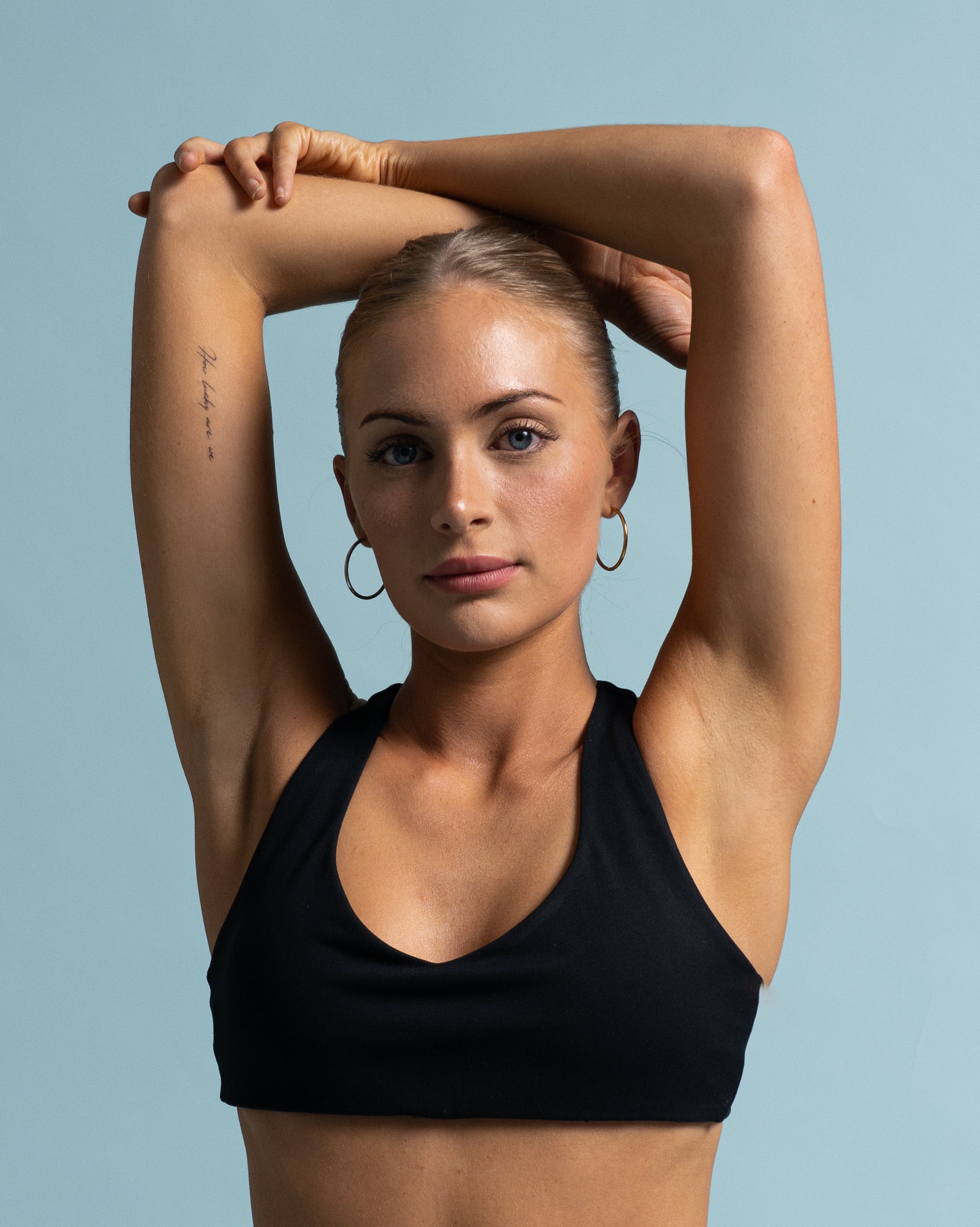 Black Gabi Crop - Front View