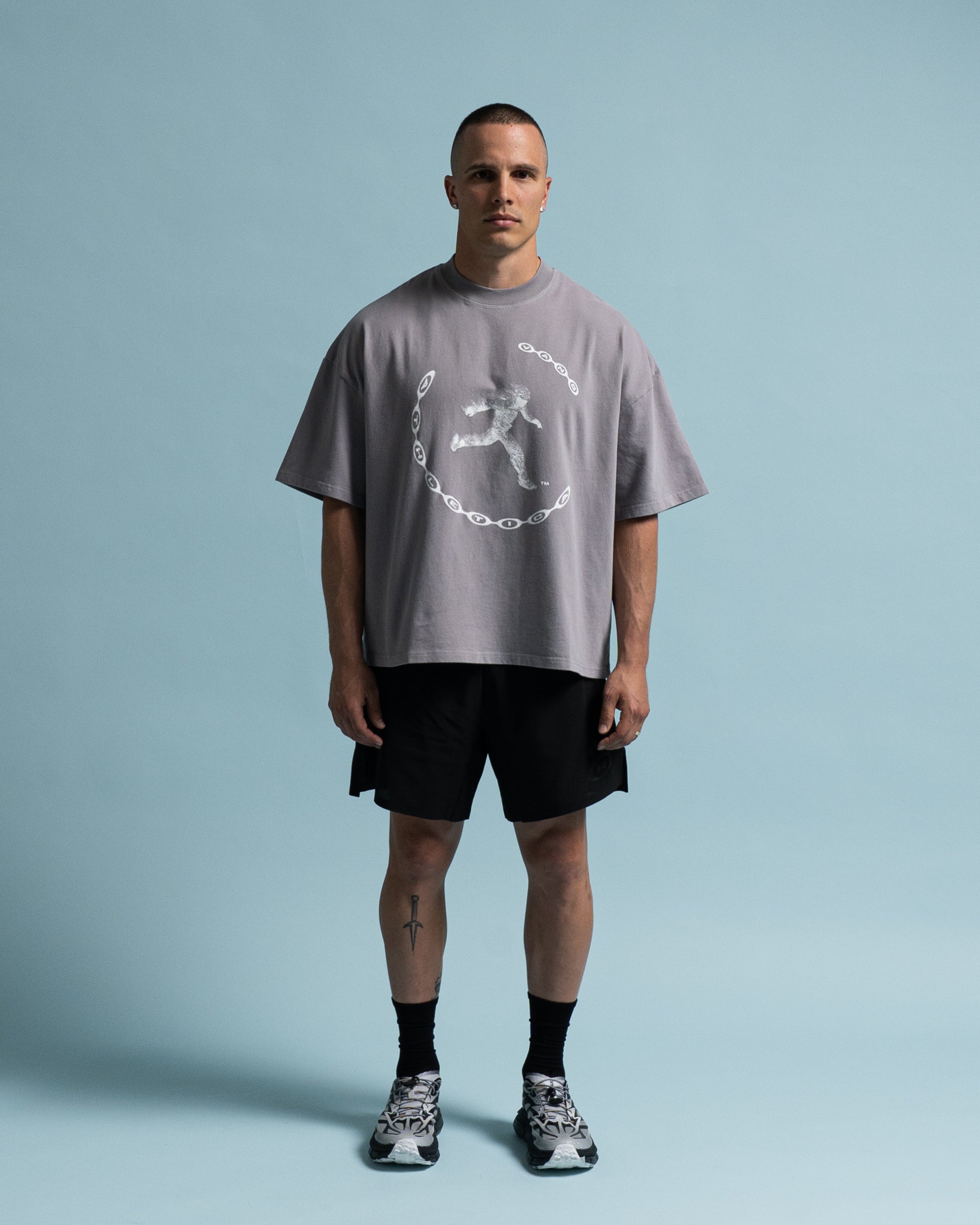 Stone Motion Cropped T-Shirt  - Front View