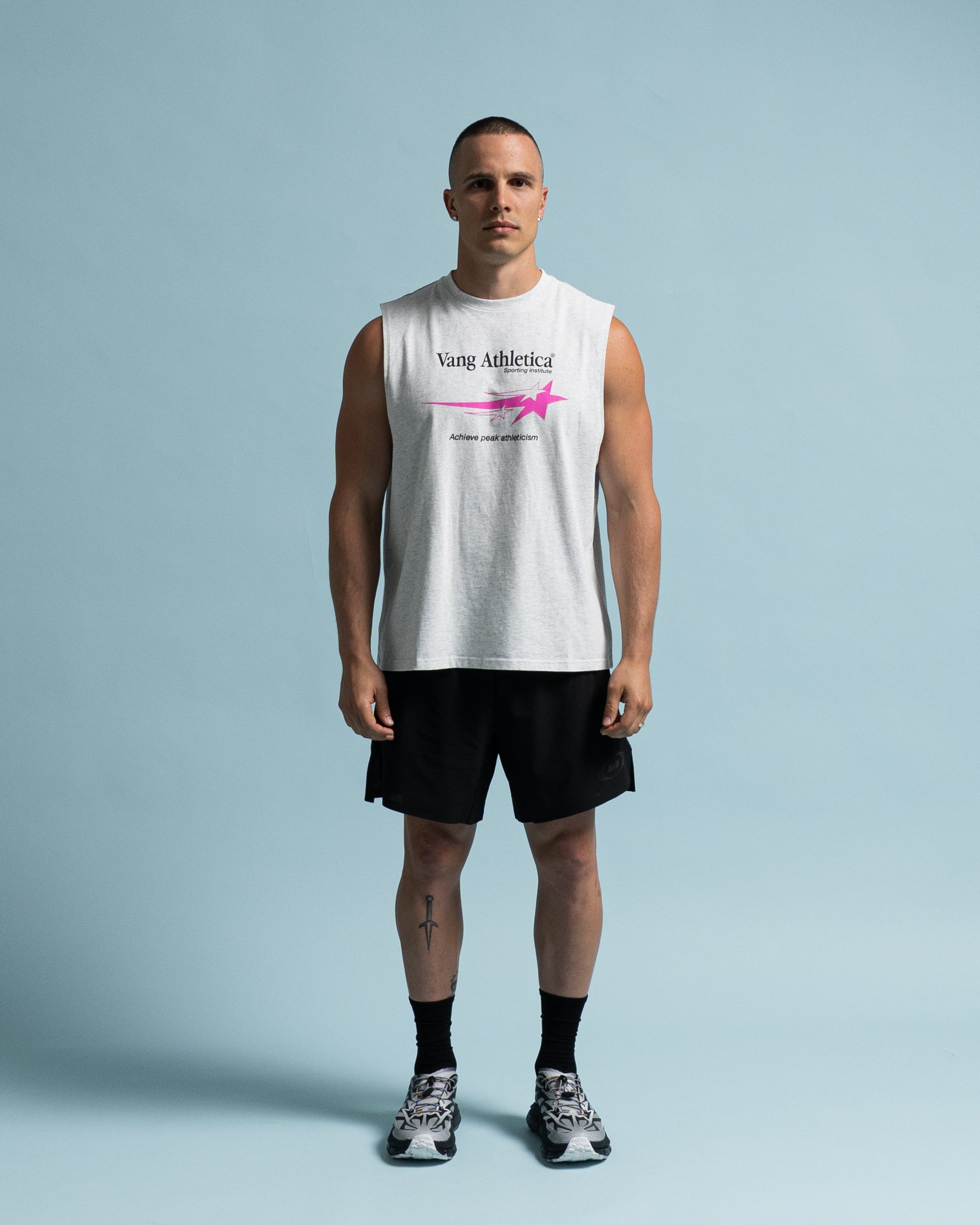 Heather Grey Sporting Institute Tank - Front View