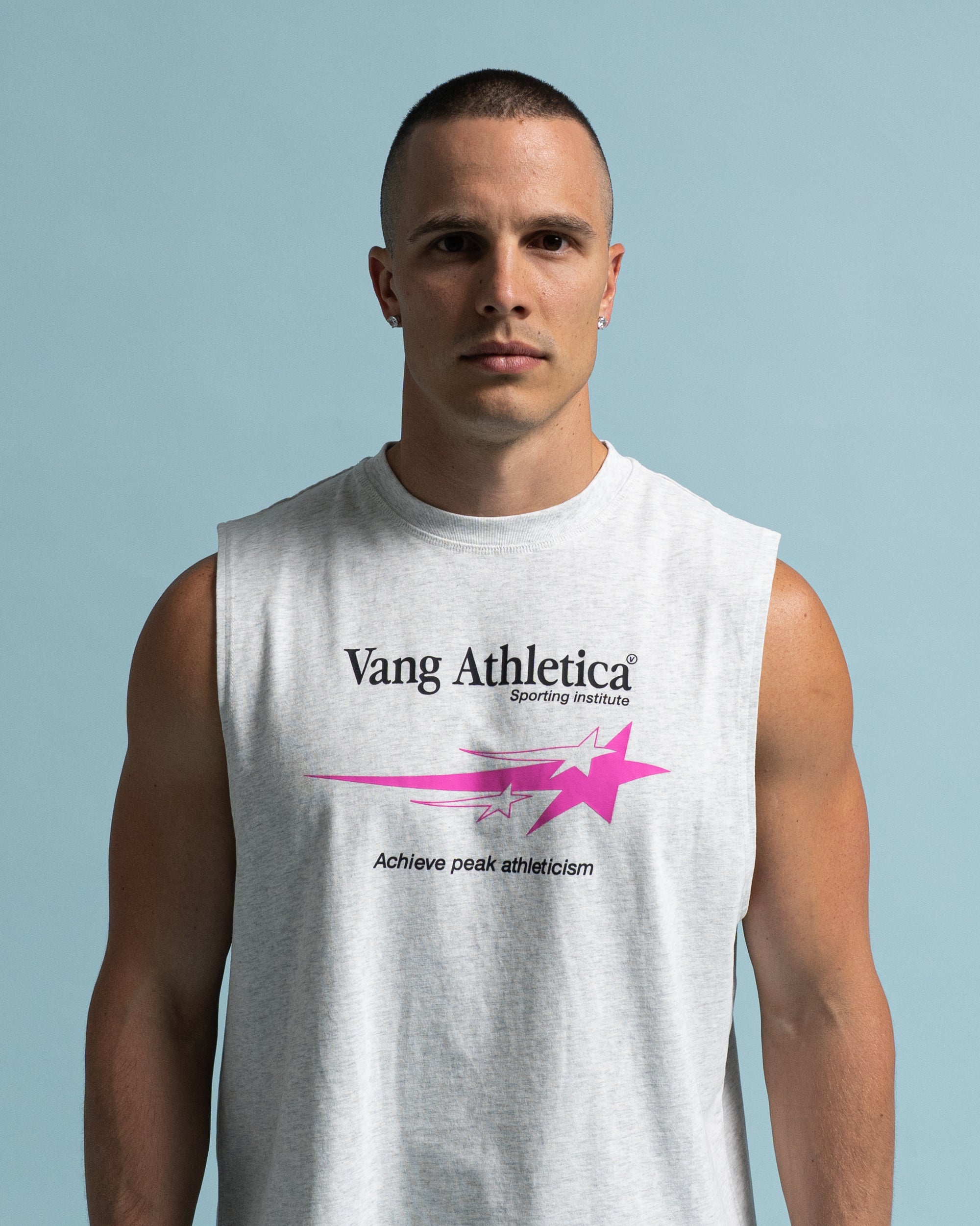 Heather Grey Sporting Institute Tank - Front View