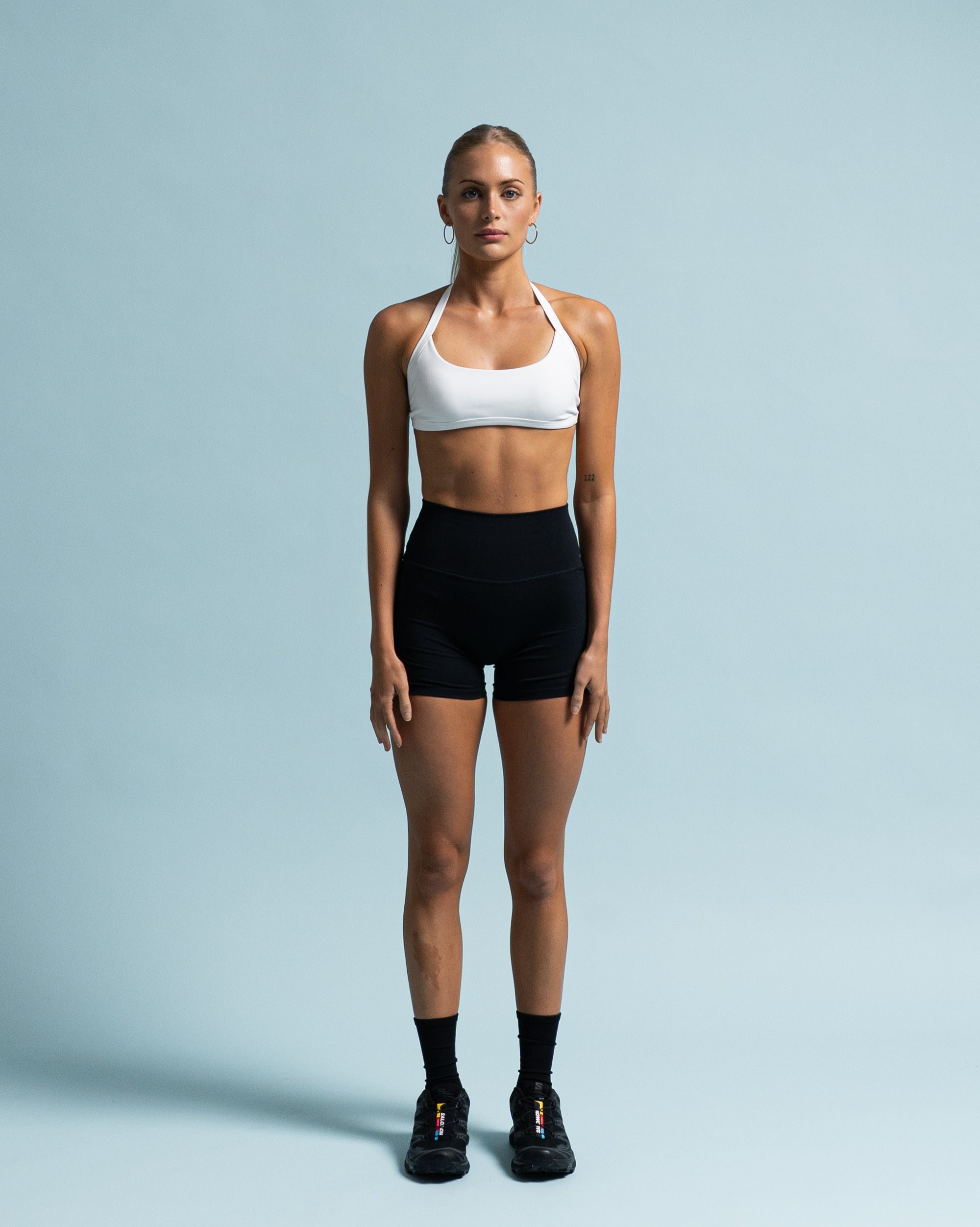 White Freedom Crop - Front View