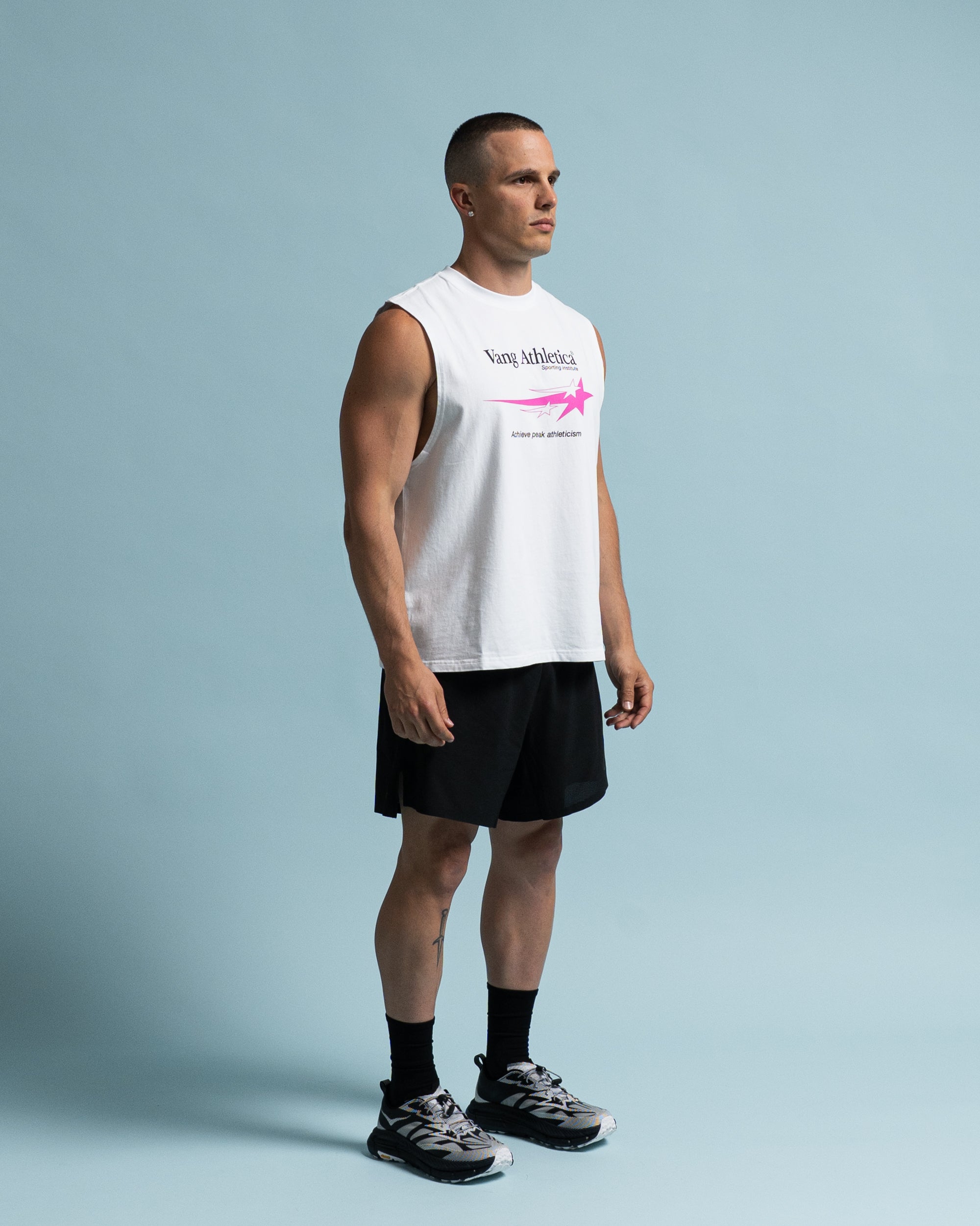 White Sporting Institute Tank - Side View