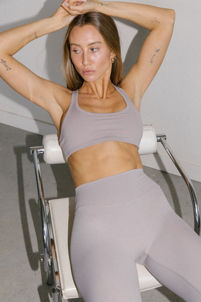Racer Crop - Stone