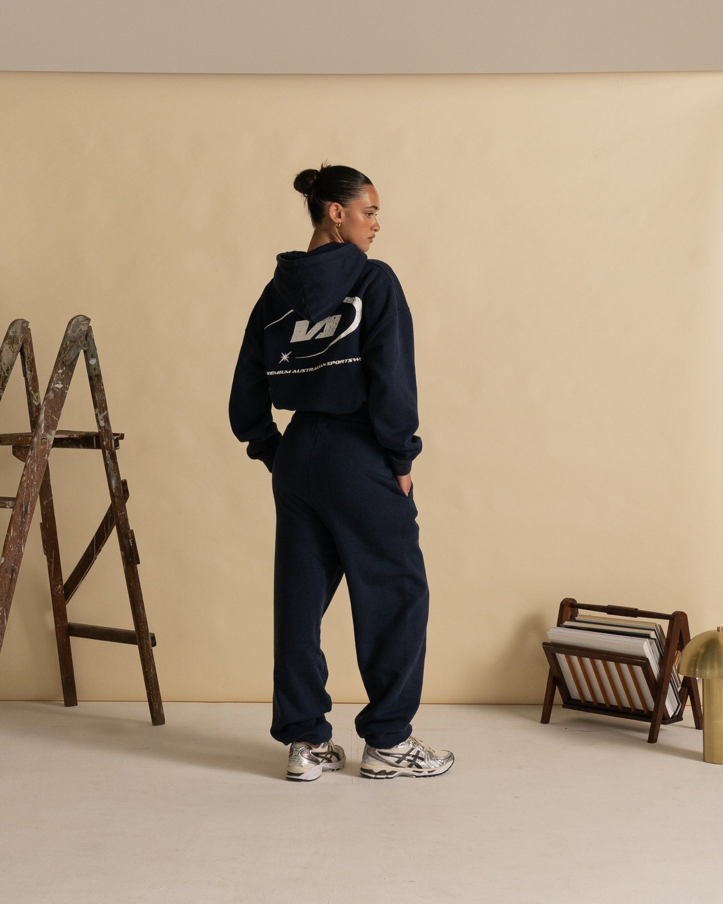 Star Training Zip-Up Hoodie - Washed Navy