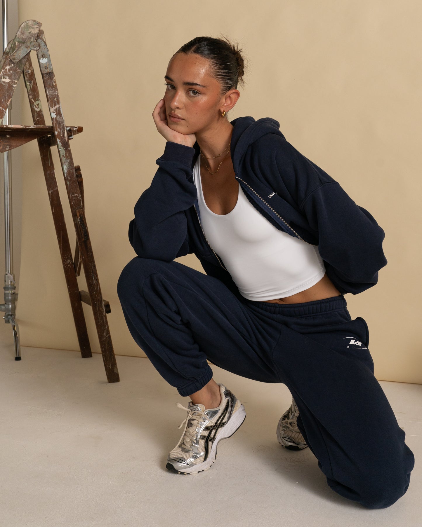 Star Training Cuffed Sweatpants - Washed Navy