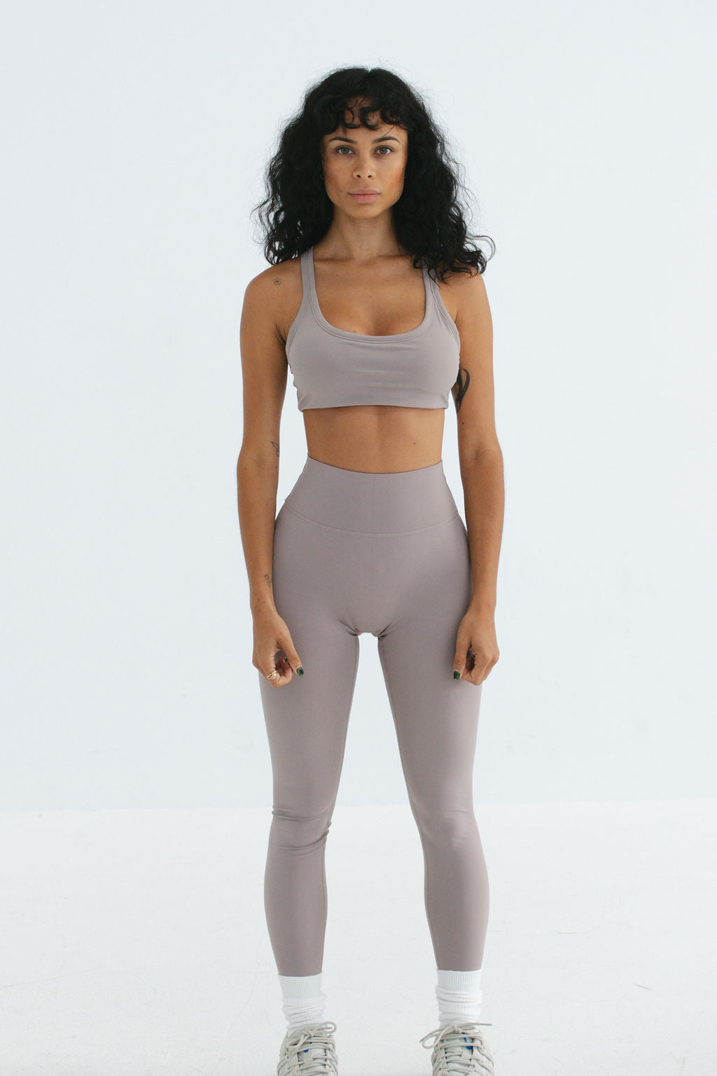 Racer Crop - Stone