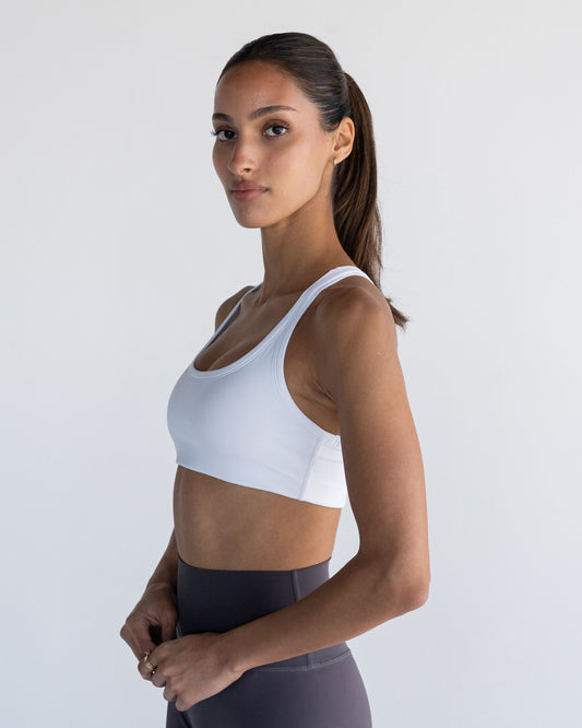 Racer Crop - White